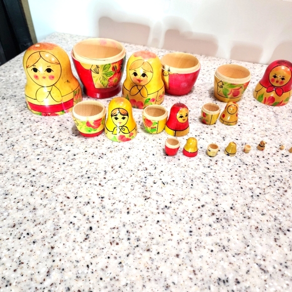 Russian Colorful Nesting Dolls USSR - Picture 6 of 13